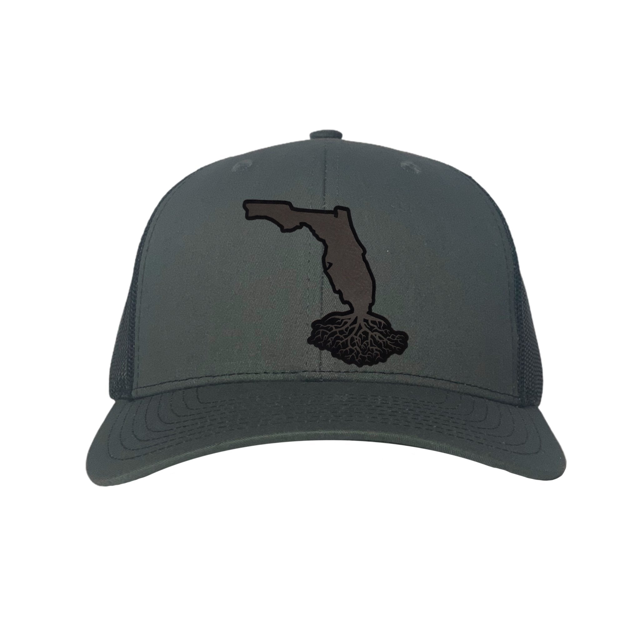 WYR Hats Charcoal/Black w grey patch Florida Roots Patch Trucker Hat