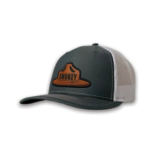 WYR Hats Charcoal/White w/ Smokey Brown Smokey Bear Ranger Snapback