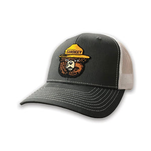 WYR Hats Charcoal/White w/ Smokey Smokey Bear Trucker Hat