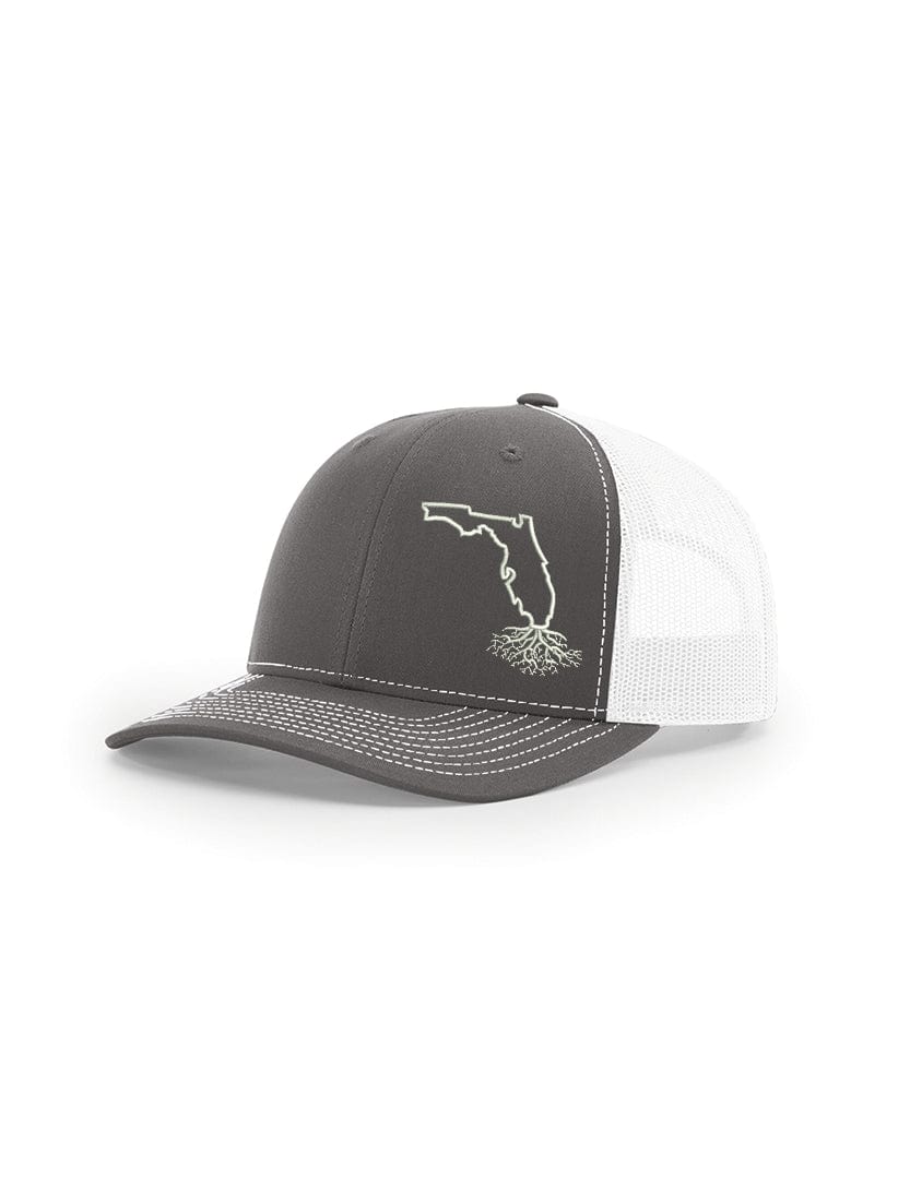 WYR Hats Charcoal with White Mesh Florida Snapback Trucker