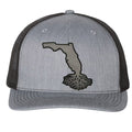 WYR Hats Heather/Black with Grey Patch Florida Roots Patch Trucker Hat
