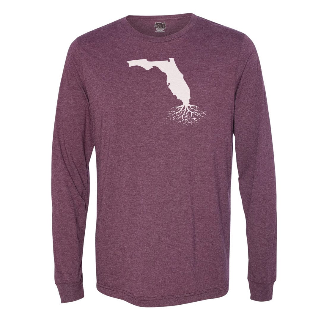 WYR Shirts Maroon w/ White State / XS Florida Long Sleeve Crewneck Tee