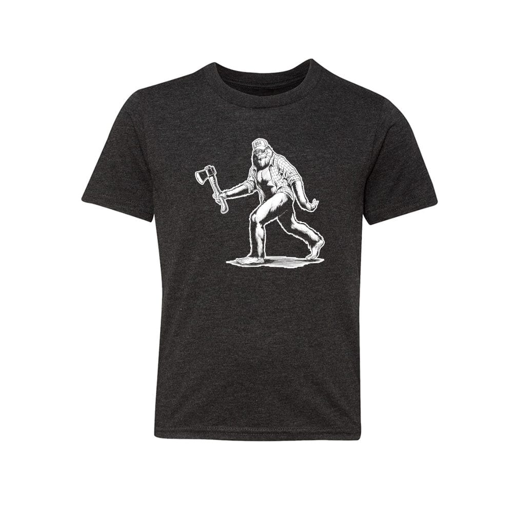 WYR Shirts XS / Charcoal w/ Sasquatch Axe Sasquatch AXE Youth Crewneck Tee
