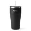 YETI Drinkware Yeti Rambler 26 oz Black Stackable Cup with Straw Lid