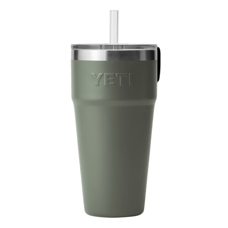 Yeti Rambler 26 oz Stackable Straw Cup, Camp Green