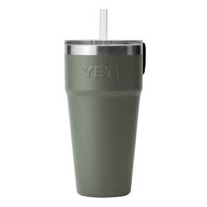 YETI Drinkware Yeti Rambler 26 oz Camp Green Limited Edition Stackable Cup with Straw Lid