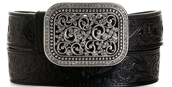 Ariat Women's Black Rhinestone Filigree Belt A10006901 – Russell's