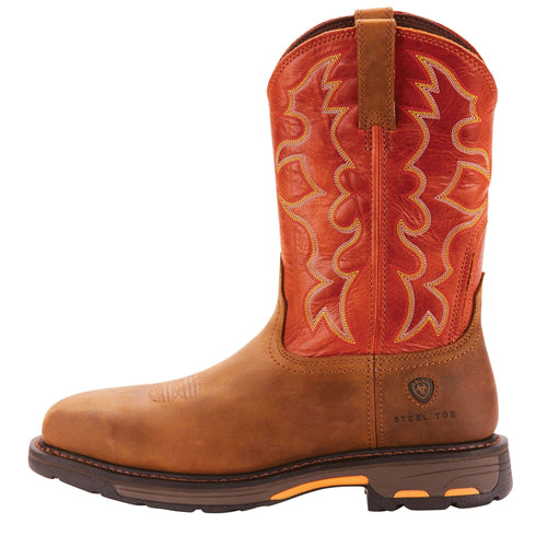 ARIAT INTERNATIONAL, INC. Boots Ariat Men's Dark Earth WorkHog Wide Square Toe Steel Toe Work Boots 10006961