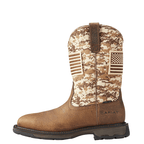 ARIAT INTERNATIONAL, INC. Boots Ariat Men's Earth/ Sand Camo WorkHog Patriot Steel Toe Work Boots 10022968