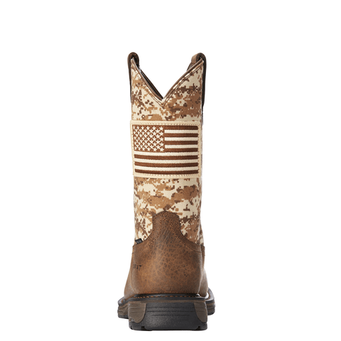 ARIAT INTERNATIONAL, INC. Boots Ariat Men's Earth/ Sand Camo WorkHog Patriot Steel Toe Work Boots 10022968