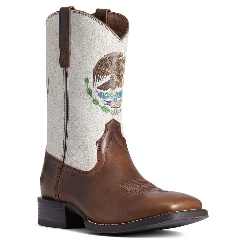 ARIAT INTERNATIONAL, INC. Boots Ariat Men's Sport Orgullo Mexicano Chocolate Brown Western Boots 10038385