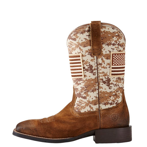 ARIAT INTERNATIONAL, INC. Boots Ariat Men's Sport Patriot Antique Mocha Suede Western Boots 10019959