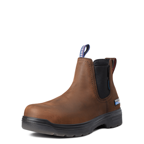 Ariat Botas de construcción Turbo Chelsea H2O con punta de carbono para hombre Ariat Botas de construcción Turbo Chelsea H2O con punta de carbono para hombre