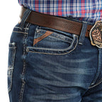 ARIAT INTERNATIONAL, INC. Jeans Ariat Men's M4 Turnout Low rise Stretch Adkins Boot Cut Jeans 10021767