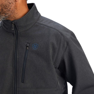 ARIAT INTERNATIONAL, INC. Outerwear Ariat Men's Logo 2.0 Patriot Charcoal Softshell Water Resistant Jacket 10041439