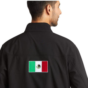 ARIAT INTERNATIONAL, INC. Outerwear Ariat Men's New Team Black Softshell Mexico Water Resistant Jacket - 10031424