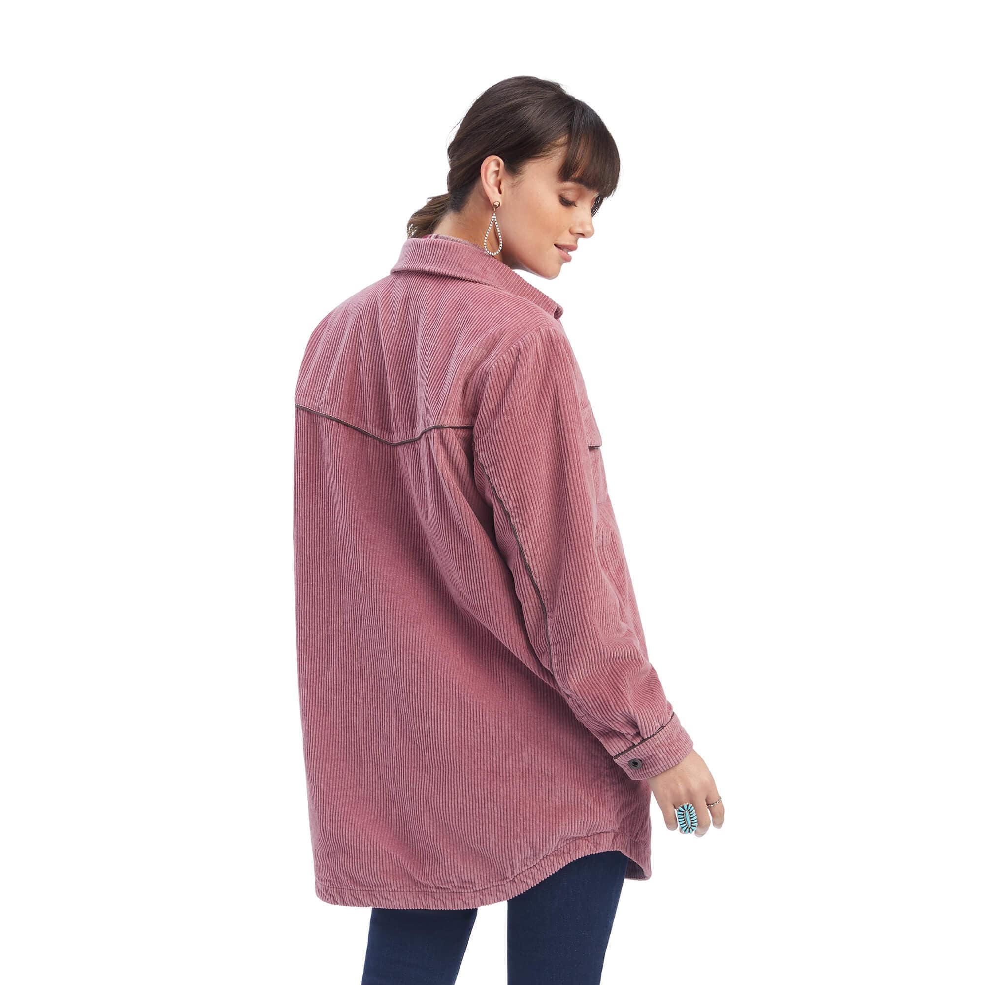 Ariat Women's On the Run Nostalgia Rose Shacket Shirt Jacket