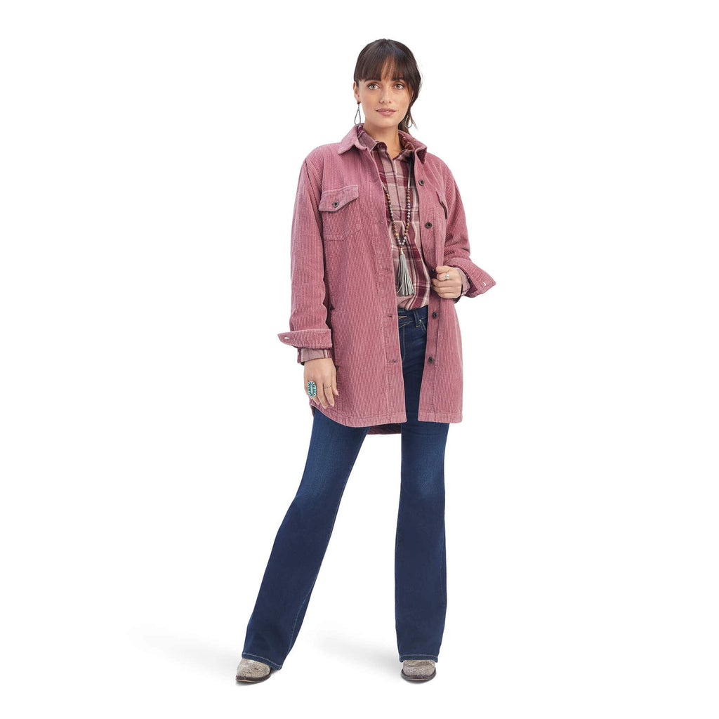 ARIAT INTERNATIONAL, INC. Outerwear Ariat Women's On the Run Nostalgia Rose Shacket Shirt Jacket 10041662