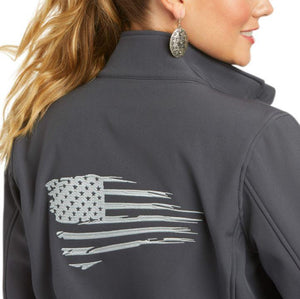 ARIAT INTERNATIONAL, INC. Outerwear Ariat Women's Real Team Patriot Grey Softshell Jacket - 10037438