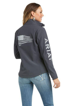 ARIAT INTERNATIONAL, INC. Outerwear Ariat Women's Real Team Patriot Grey Softshell Jacket - 10037438