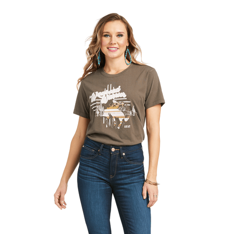 ARIAT INTERNATIONAL, INC. Shirts Ariat Women's Weekend Warrior Banyan Bark Tee - 10037290