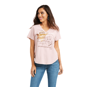 ARIAT INTERNATIONAL, INC. Shirts Ariat Women's Weekend Warrior Cowgirl Coffee Zephyr Tee Shirt - 10037291