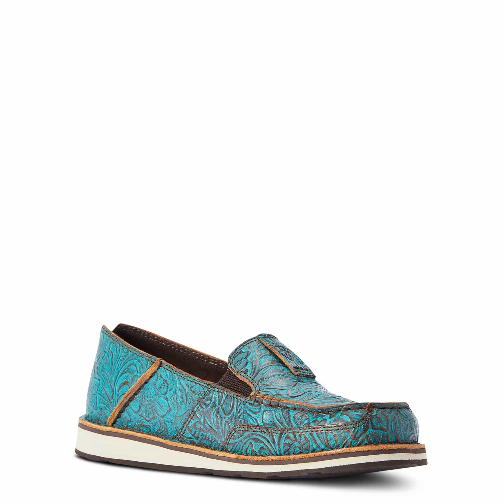 Ariat Women's Cruiser Brushed Turquoise Floral Embossed Shoes