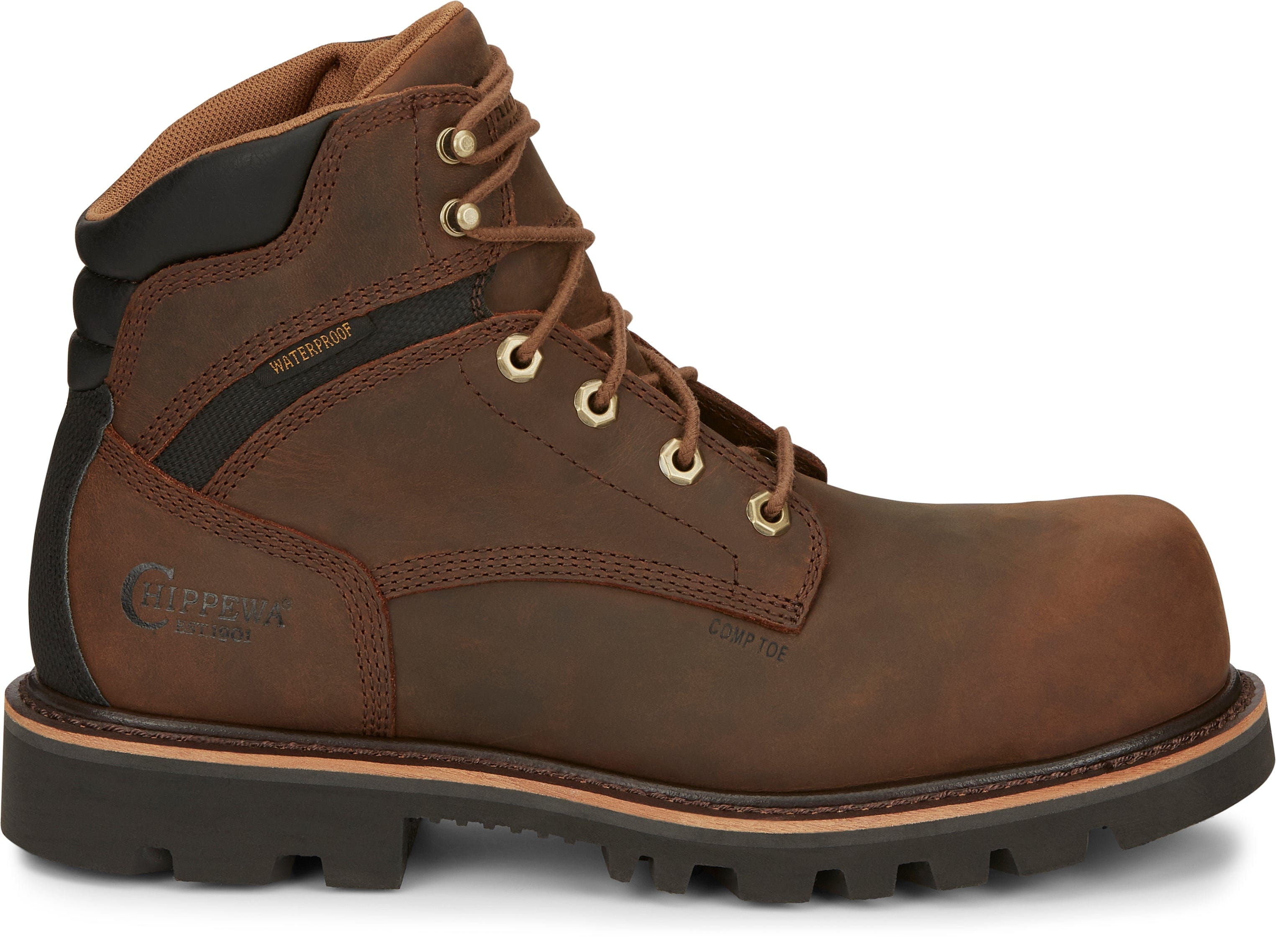 Chippewa Men's Sador Waterproof Oblique Composite Toe Lace-Up Work