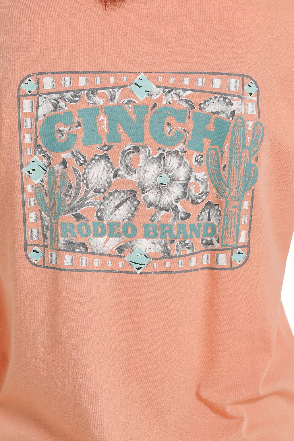 CINCH Shirts Cinch Women's  Rodeo Brand Coral Tee MSK7901001