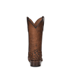 CIRCLE G BOOTS Boots Circle G Girls Saddle Tan Leopard Print Square Toe Western Boots J7108