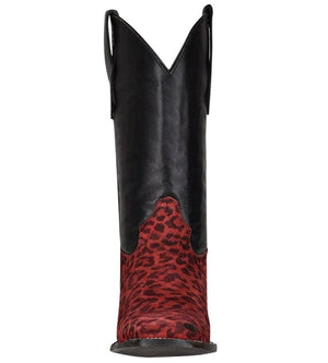 CIRCLE G BOOTS Boots Circle G Kids Red Leopard Black Shaft Cowgirl Boots J7110
