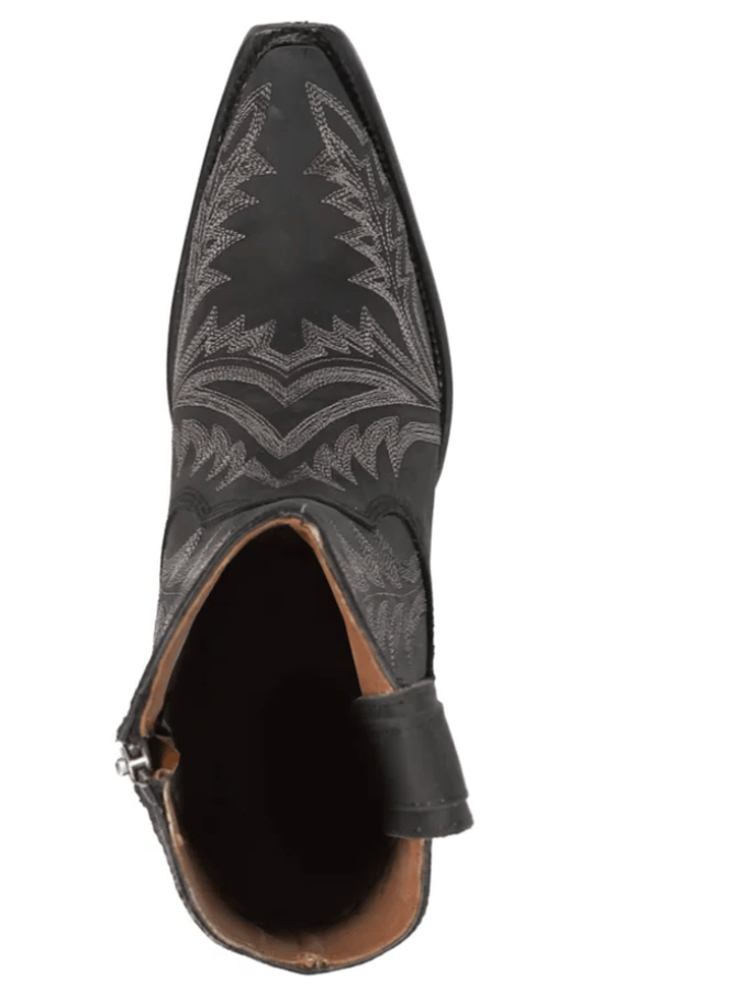 Circle G Western Boots Womens Ankle Leather Embroidery Black L5701 Circle G Western Boots Womens Ankle Leather Embroidery Black L5701
