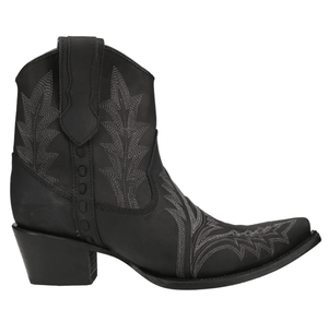 CIRCLE G BOOTS Boots Circle G Women's Black Embroidery Zipper Ankle Western Boots L5701
