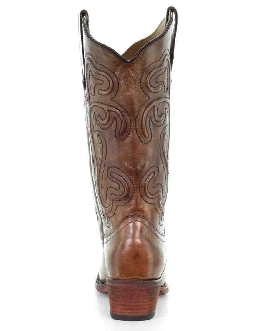 CIRCLE G BOOTS Boots Circle G Women's Brown Embroidered Cowgirl Boots L5305
