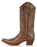 CIRCLE G BOOTS Boots Circle G Women's Brown Embroidered Cowgirl Boots L5305