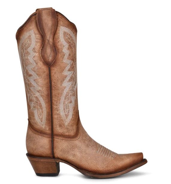 CIRCLE G BOOTS Boots Circle G Women's Brown Embroidery and Studs Western Boots L2041