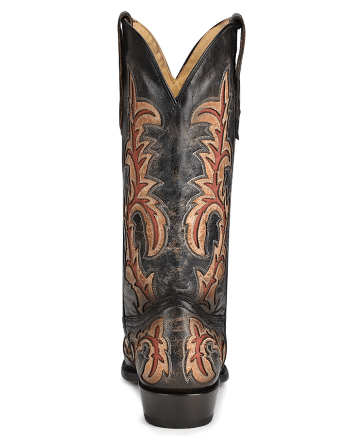 CORRAL BOOTS Boots Corral Men's Black Inlay & Embroidery Western Boots C3883