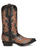 CORRAL BOOTS Boots Corral Men's Black Inlay & Embroidery Western Boots C3883