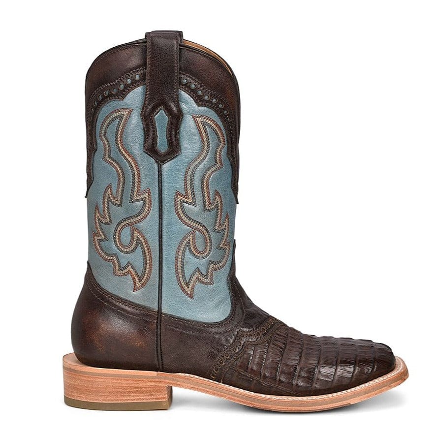 CORRAL BOOTS Boots Corral Men's Caiman Print Overlay & Embroidery Western Boots A4286