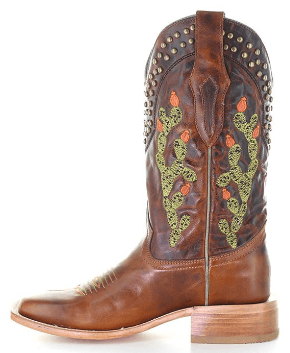 CORRAL BOOTS Boots Corral Women's Brown Cactus Embroidered Boots A4060