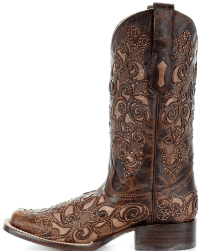 CORRAL BOOTS Boots Corral Women's Embroidered Stud Inlay Western Fashion Boots A3326