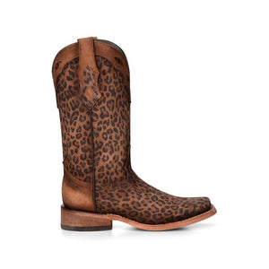 CORRAL BOOTS Boots Corral Women's Leopard Print w/ Overlay Collar Western Boots C3788