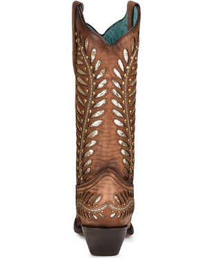CORRAL BOOTS Boots Corral Women's Tan Inlay Western Boots c3782