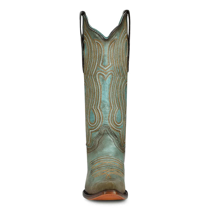 Sexytag Fringe Western Cowboy Boots For Women | Turquoise Studs, Pointed Toe, Knee High