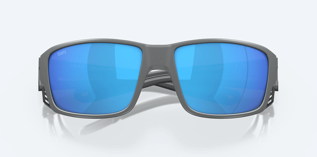 COSTA DEL MAR Sunglasses Gray / Blue Mirror Costa Del Mar Tuna Alley Pro Gray Frame/Blue Mirror Lens Sunglasses