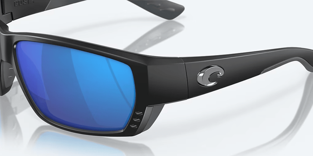 COSTA DEL MAR Sunglasses Matte Black / Blue Mirror Cost Del Mar Tuna Alley Matte Black/Blue Mirror Sunglasses