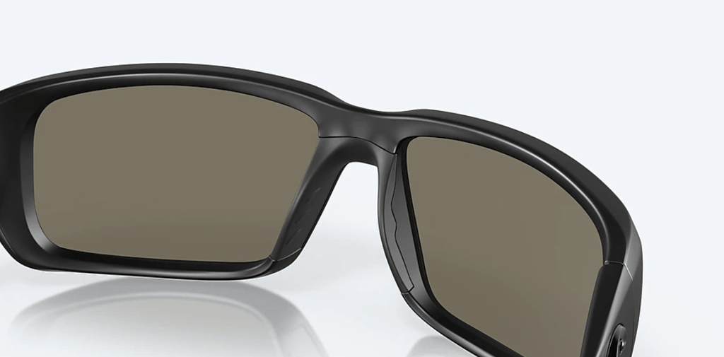 COSTA DEL MAR Sunglasses Matte Black / Blue Mirror Costa Del Mar Fantail Blackout Frame/Blue Mirror Lens Sunglasses