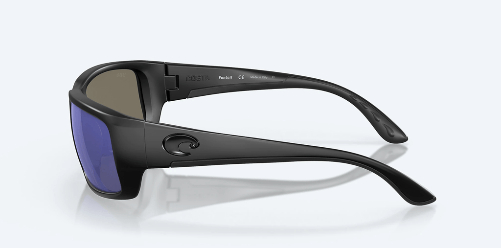 COSTA DEL MAR Sunglasses Matte Black / Blue Mirror Costa Del Mar Fantail Blackout Frame/Blue Mirror Lens Sunglasses