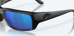 COSTA DEL MAR Sunglasses Matte Black / Blue Mirror Costa Del Mar Fantail Blackout Frame/Blue Mirror Lens Sunglasses