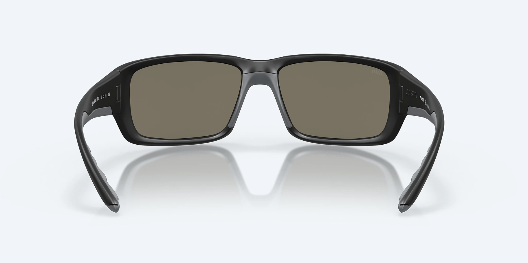 Matte black top reflective sunglasses